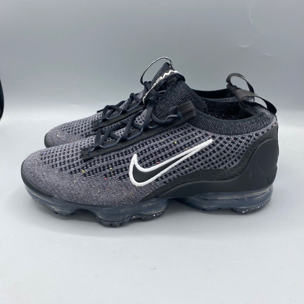 Nike Air VaporMax 2021 Flyknit GS Black White Oreo DB1550-006 Size 4.5Y WMNS 6 - Picture 3 of 6